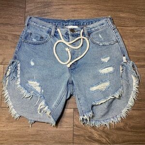 One Teaspoon Frankies Cutoff Denim Shorts Size 26